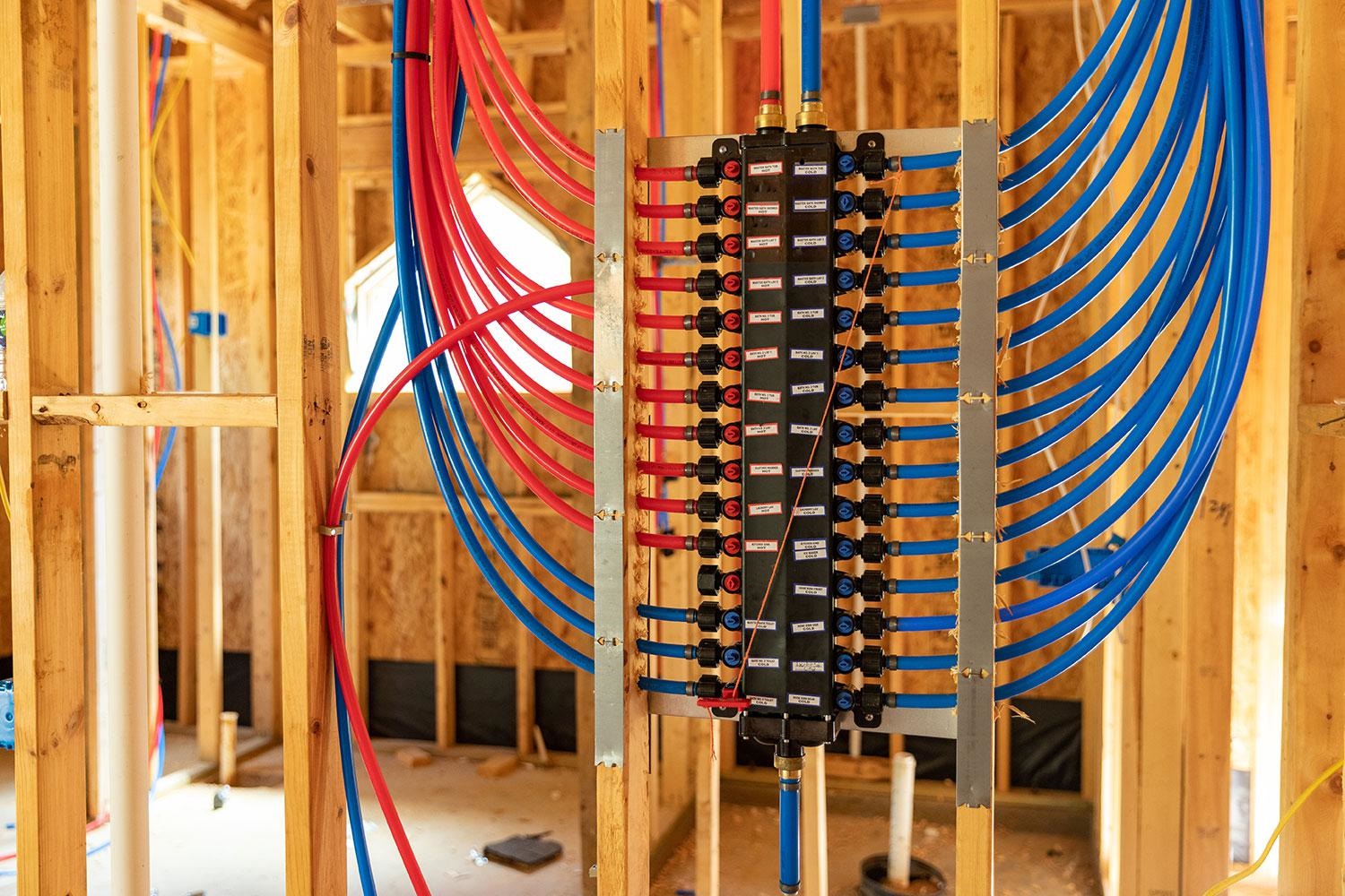 New PEX piping installation